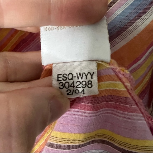 Tommy Hilfiger Orange, Yellow, Blue, White etc. Colorful Pastel Button Down - 12 - Picture 10 of 12